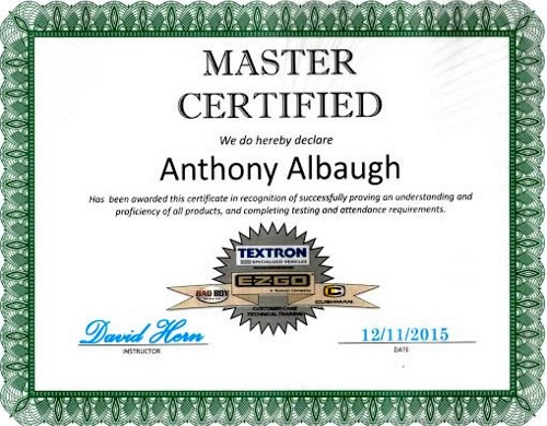 Master Certified Anthony Albaugh